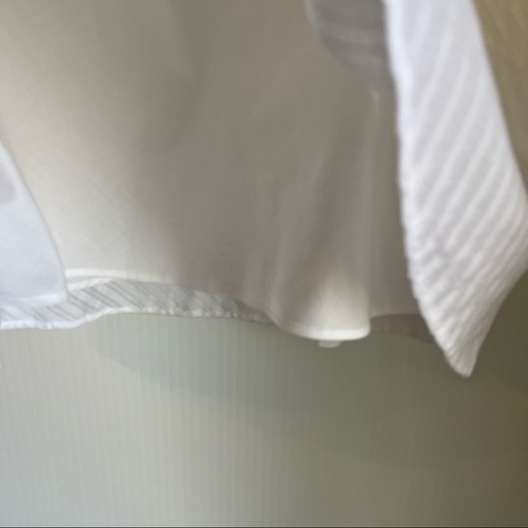 White Strapless Sundress Sz 12 100% Cotton Lined Beach Vacay Cottagecore Brunch - Picture 4 of 6